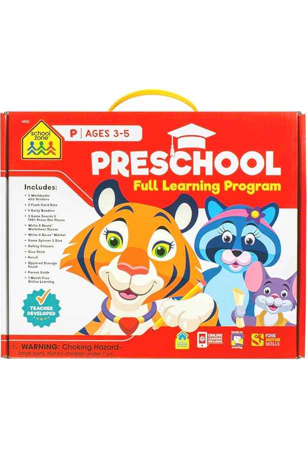 Pre-K + K 2年パッケージセット School Zone Get Ready Preschool Learning Playset: Pre-K, Workbooks